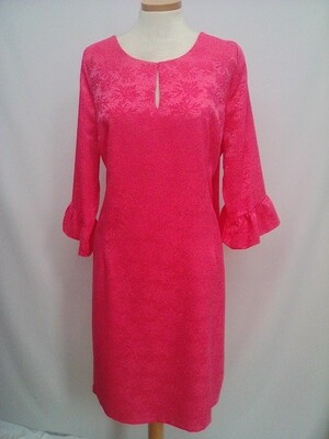 Vestido Brocado Fucsia