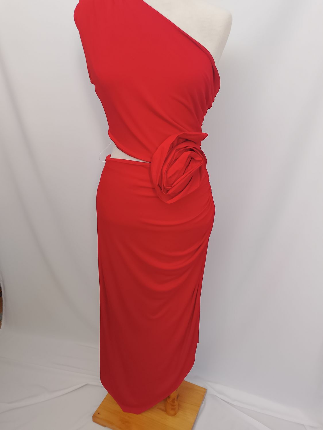 vestido rosetón