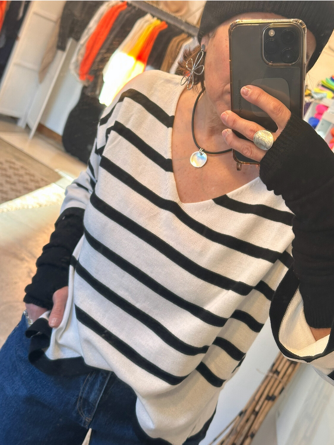 RAS DE COU Pastille Noir