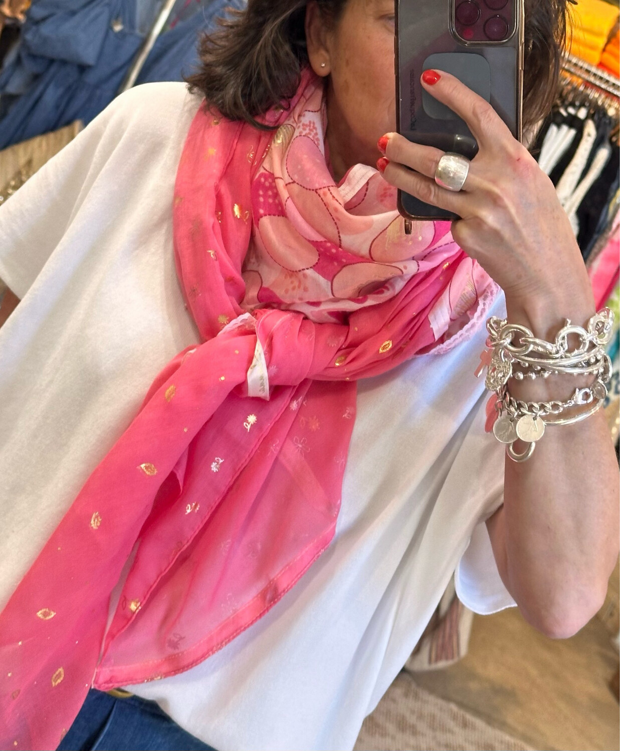 SHANNA JULIA * Fuschia, rose gold et blanc