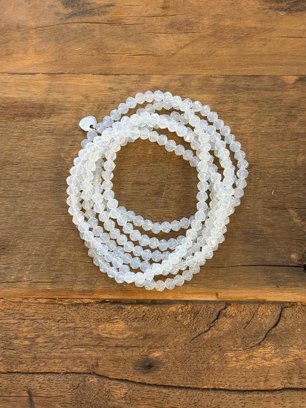 BRACELET COLLIER * Blanc Translucide