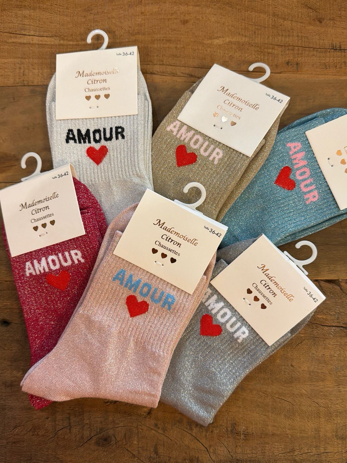 CHAUSSETTE PAILLETTES * Amour ❤️