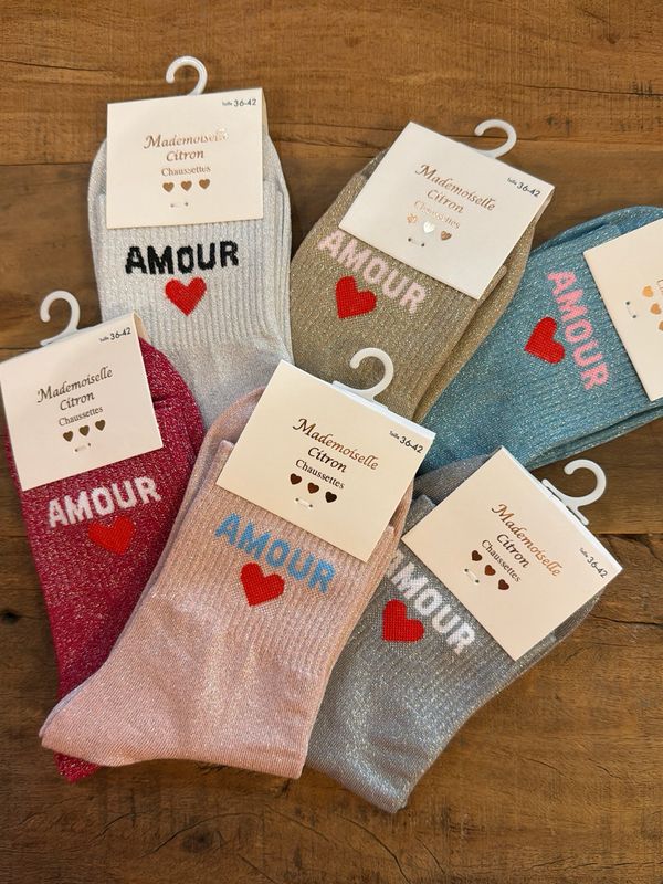 CHAUSSETTE PAILLETTES * Amour ❤️