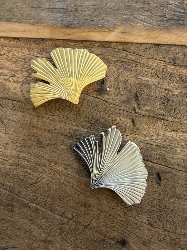 Broche Aimantée Ginkgo * Argenté