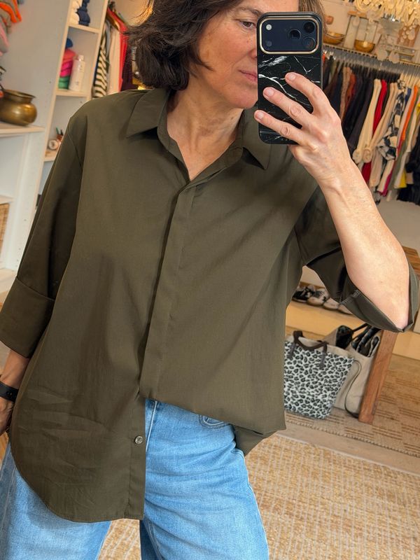 CHEMISE MAX * Kaki Foncé