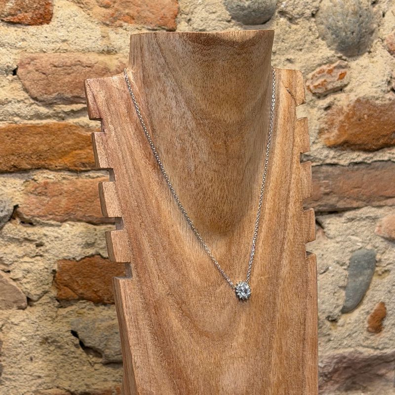 Collier Médaillon Cristal * Argenté