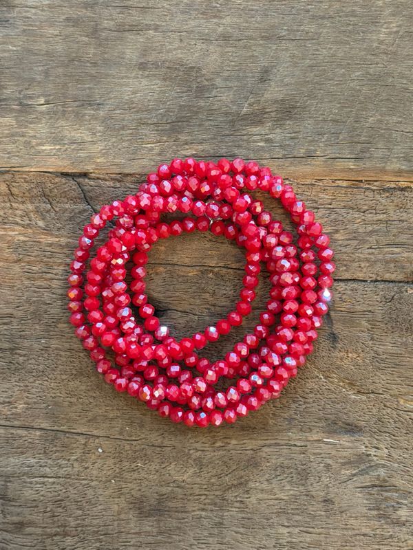 BRACELET COLLIER * Rouge