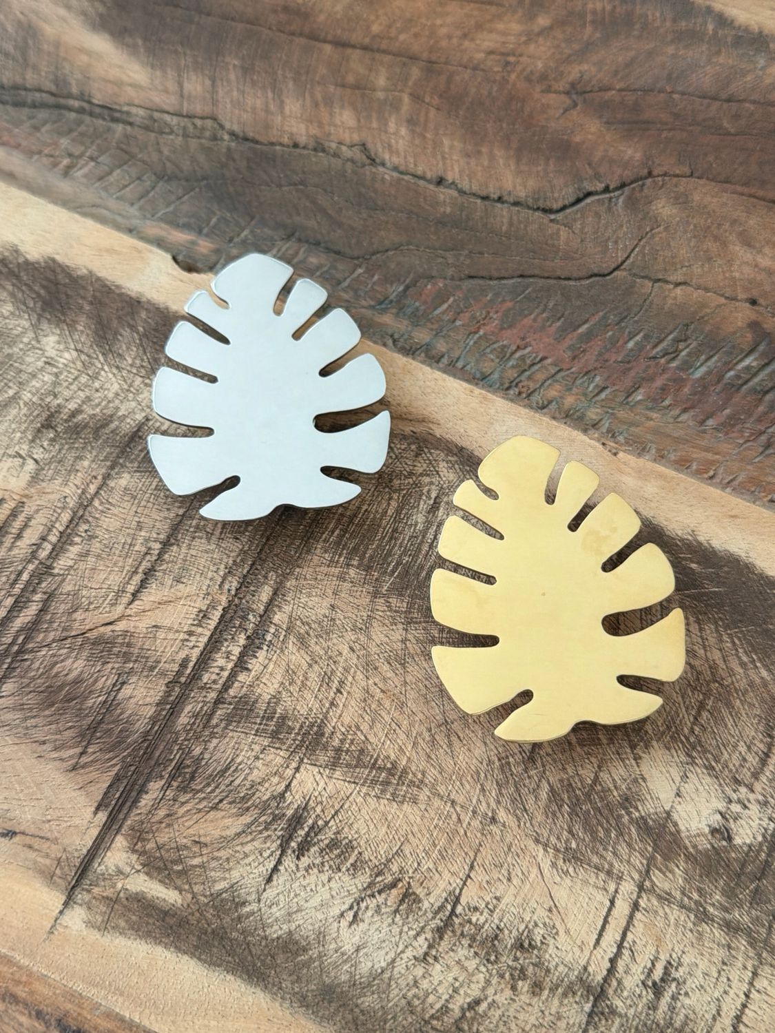 Broche Aimantée Feuille * Doré