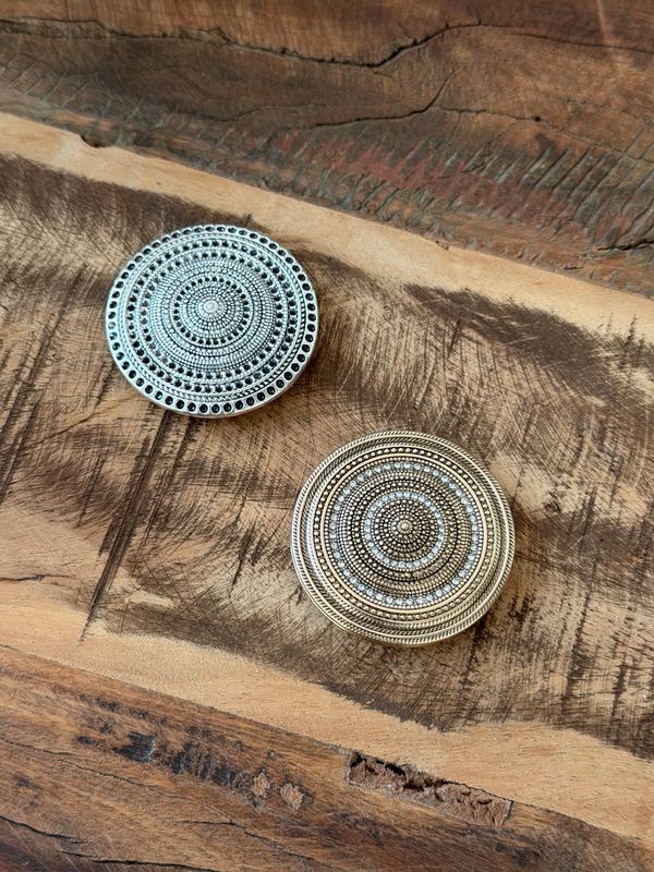 Broche Aimantée Mandala * Doré