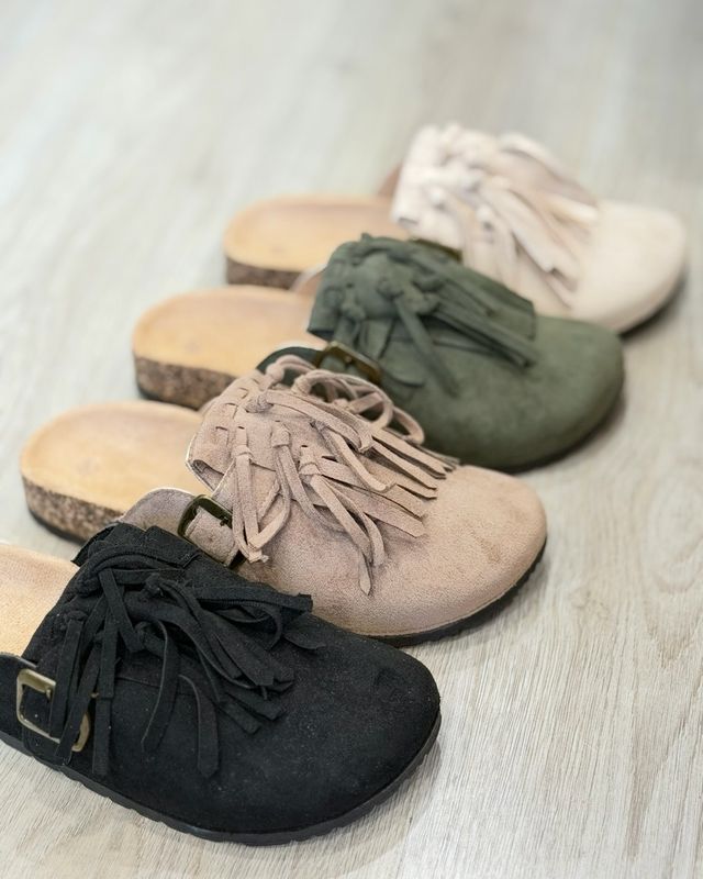 Sabots Bohème Frangés 2018 * Kaki