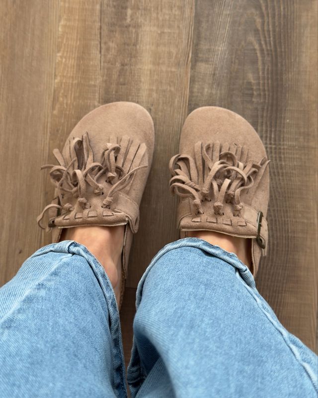 Sabots Bohème Frangés 2018 * Taupe