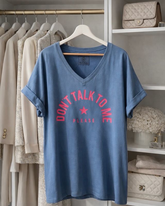 Tee-shirt “Don’t talk to me” * Bleu
