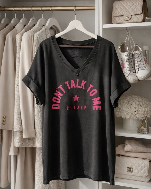 Tee-shirt “Don’t talk to me” * Gris noir