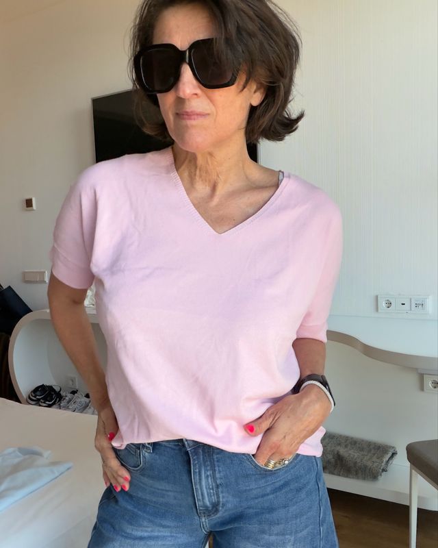 Top Luna * Rose pâle