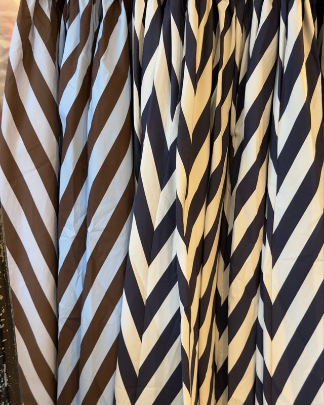 Jupe longue rayée Giulia * Choco / bleu clair