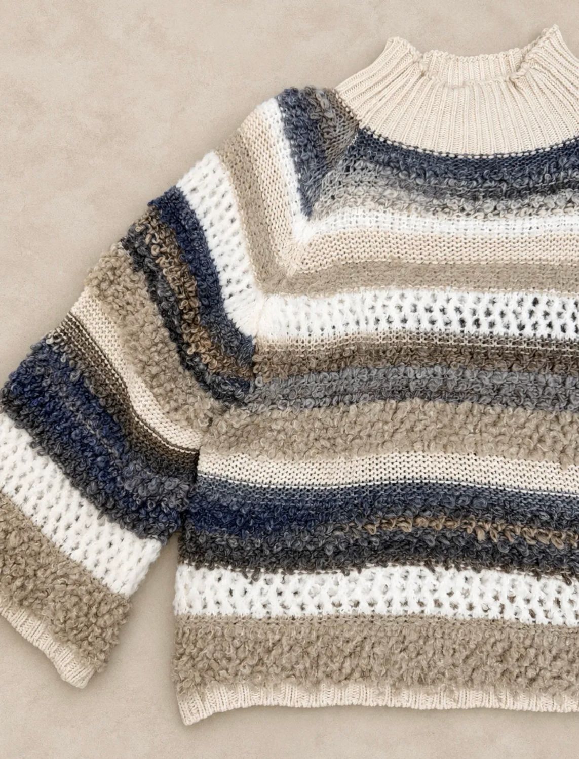 PULL MAJA * Écru/Jean