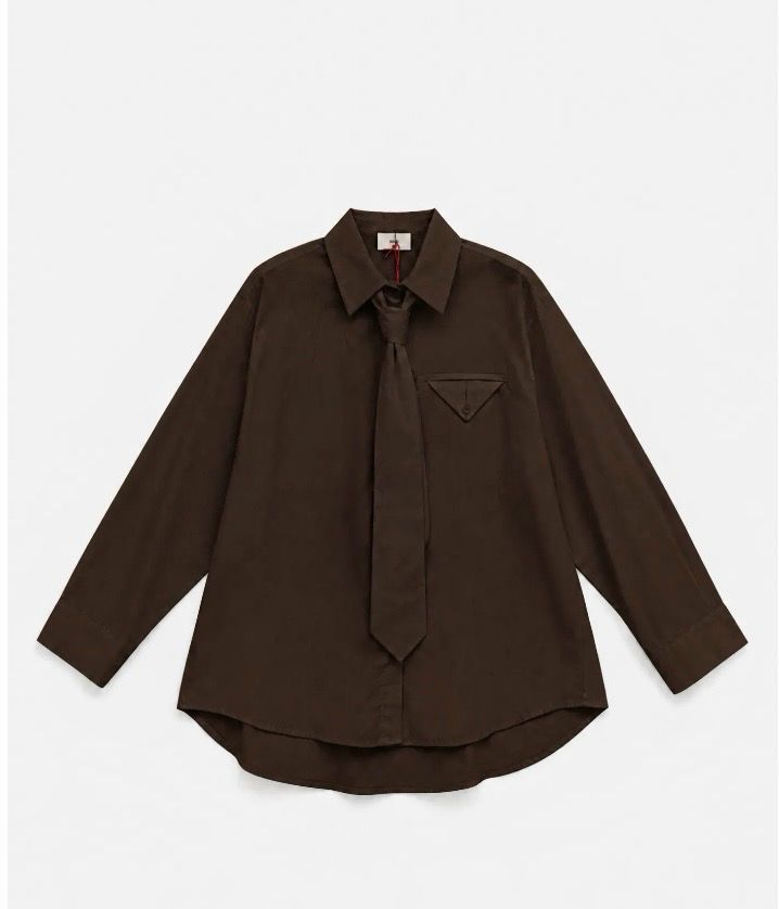 CHEMISE CRAVATE * Choco