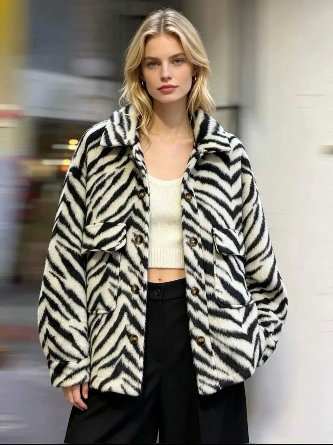 VESTE ZÉBRÉE