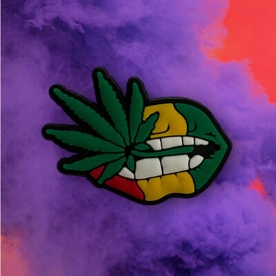Rasta Mouth with Marijuana Leaf
