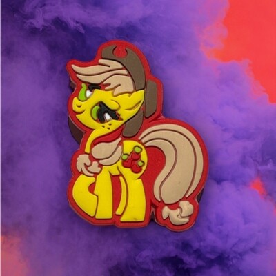 Yellow and Red Pony