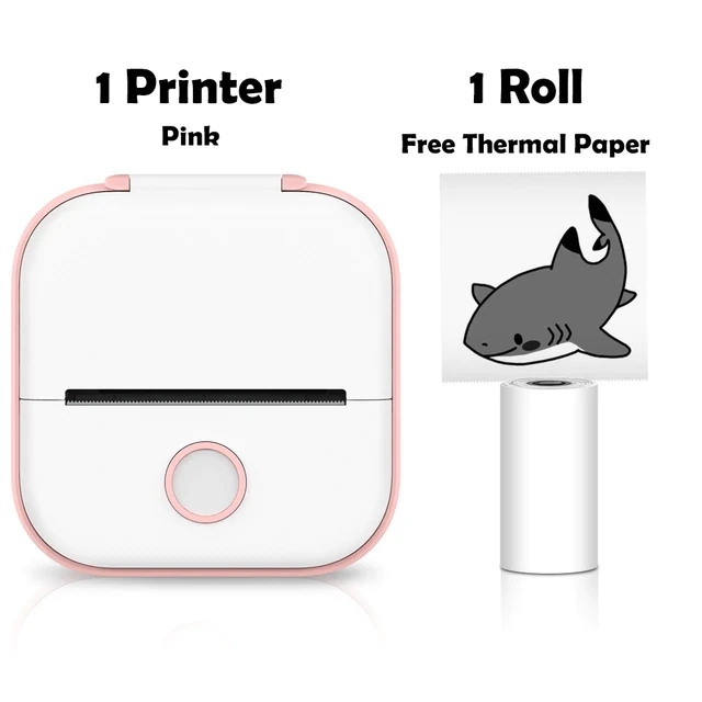 Pink Mini Wireless Thermal Pocket Printer
