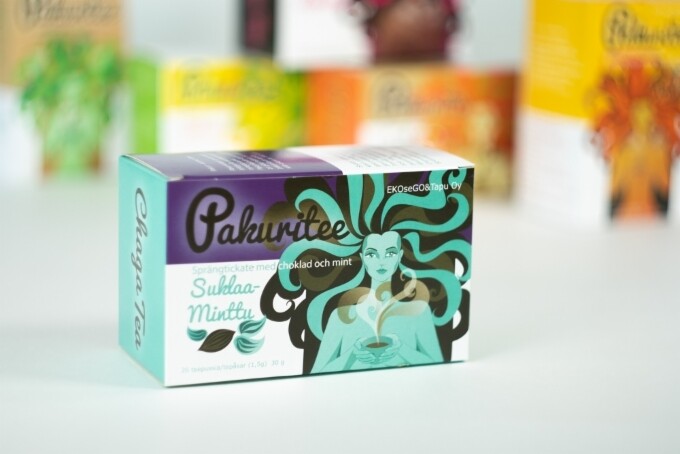 5pkt Pakuritee minttu-suklaa / 5pkt Sprängtickate med choklad och mint 5pc Chaga tea Mint-Chocolate