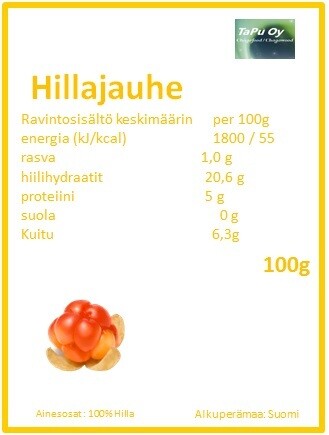 Hillajauhe 100g , Hjorton pulver 100g, cloudberry powder 100g Hillajauhe 100g , Hjorton pulver 100g, cloudberry powder 100g
