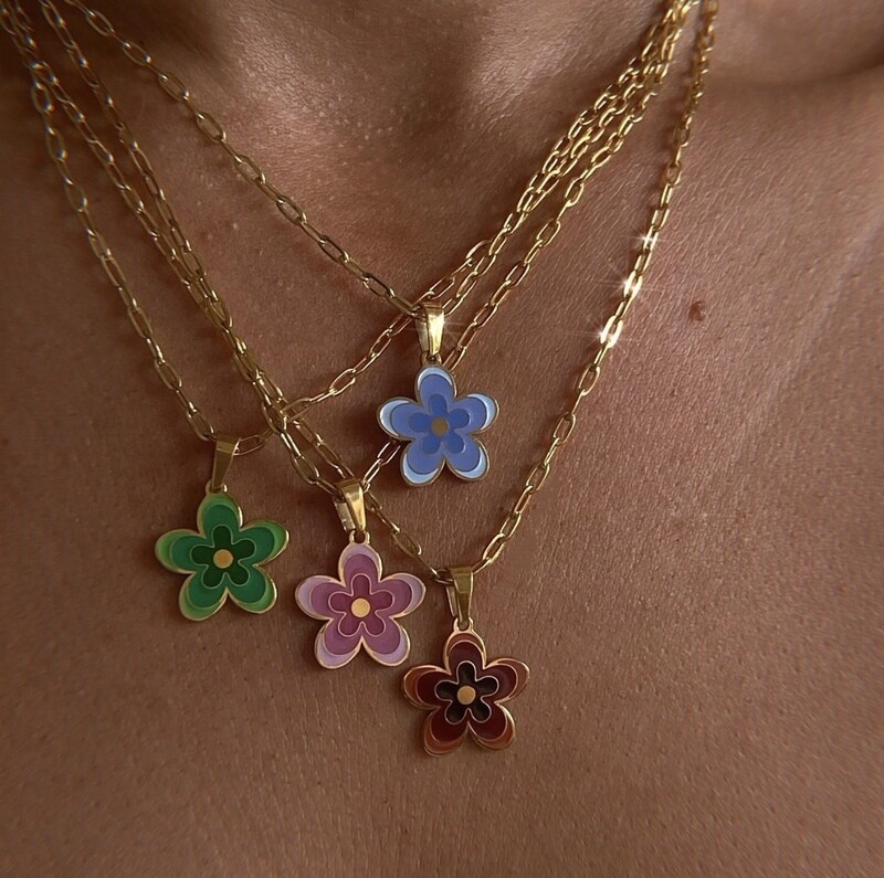 fiore paperclip necklace