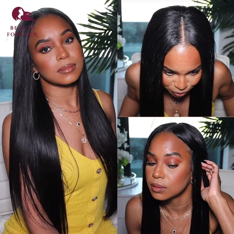 Straight Brazilian Glueless U/V part Lace Front