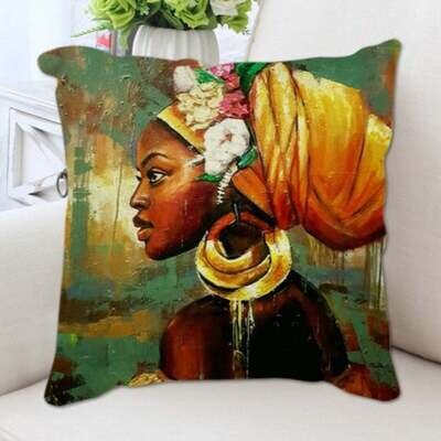 Set of African Painting Cushion Covers