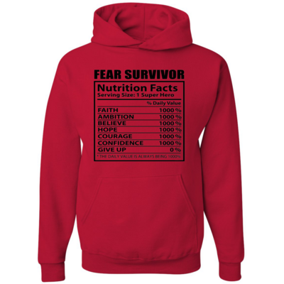 Fear Survivor Inspirational Black Hoodie
