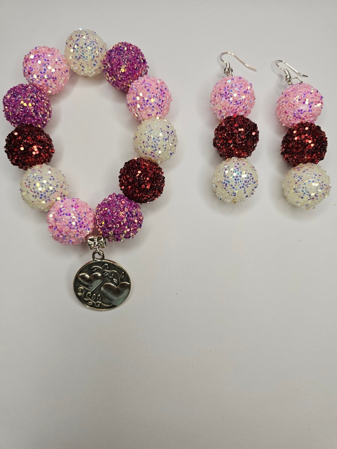 Custom Bling Bracelet and Earring Set 84