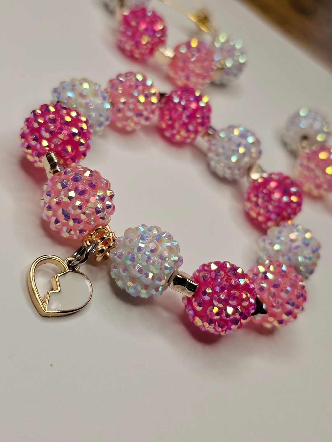 Custom Bling Bracelet and Earring Set 86