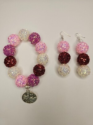 Custom Bling Bracelet and Earring Set 7