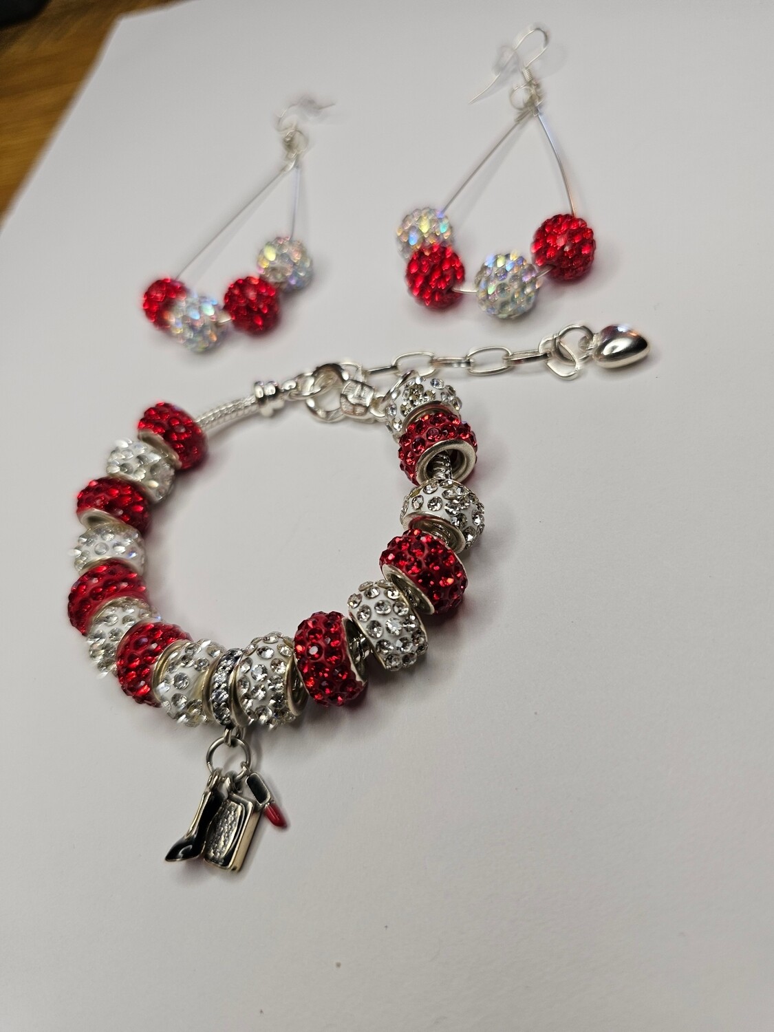 Tru Treasures custom bling Bracelet and Earring sets are perfect for any occasion and will add some sparkle to any look! 