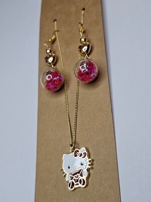 Hello Kitty Earring/Necklace Set