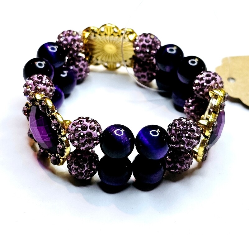 Purple Hazory Bling Bracelet