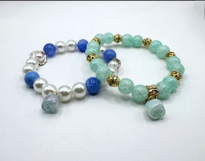 Blue/Green Bling Bracelet Set