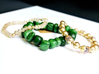 Green MHA Triple Bracelet Set