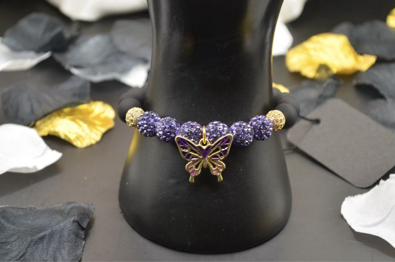 Enchanting Purple Butterfly Bracelet