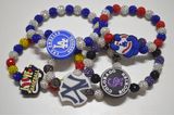 Show off your passion for baseball with the team you love with a dazzling baseball bracelet from Tru Treasures.