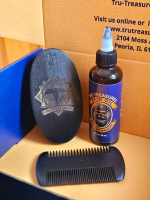 Hair Oil, Comb, and Brush Combo