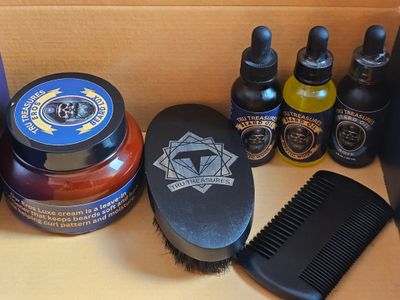 The Complete Beard Mastery Kit from Tru Treasures provides everything you need for a perfectly groomed and well-maintained beard, featuring high-quality, natural ingredients and premium tools.