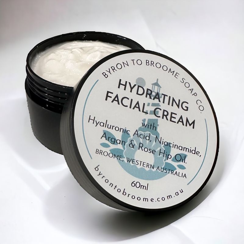 Hydrating Facial Cream with Hyaluronic Acid, Niacinamide, Argan &amp; Rose Hip Oil