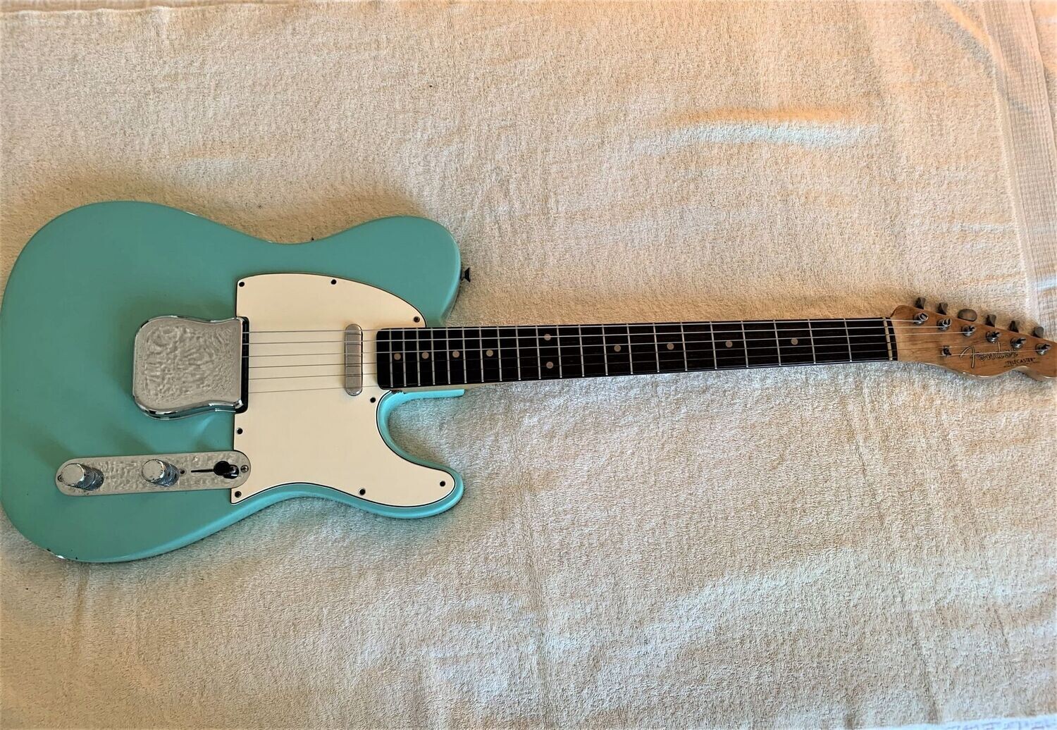 1962 Turquoise Telecaster Neck 3 Mar 62 B Plate #76295