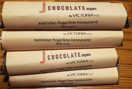 Aus. finger lime honeycomb Chocolate Bars
