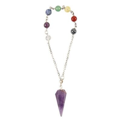 Amethyst Crystal Chakra Pendulum Bracelet
