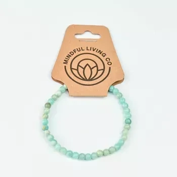 Amazonite 4mm Ball Bracelet