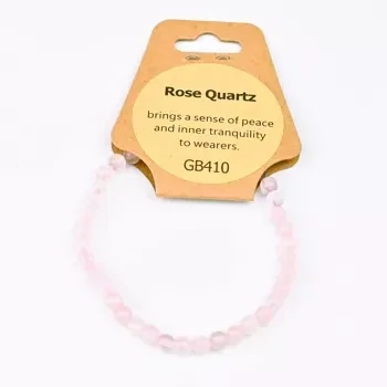 Rose Quartz 4mm Ball Bracelet