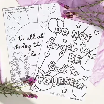 Set of 2 Self Care Colouring Sheets